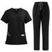 Women's New V-neck Split Medical Overalls, Pocket Straight Pants, Men's And Women's Toiletries, Operating Room Overalls_ecoleips.com