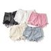 Women's Clothing Summer High Waist Slim Fit Washed Raw Edge Denim Shorts Women's Leg Lengthening Ripped Denim Hot Pants_ecoleips.com