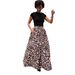 Style 2025 Spring Summer New Leopard Print Pleated Flared Midi Skirt For Women_ecoleips.com