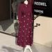 Muslim Dress Women's Elegant Floral Dress Round Neck Long Sleeve Slimming American Style Summer New Arrival_ecoleips.com