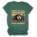 Fun Crew Neck Loose Short Sleeve First Of All I'm A Delight Summer Comfort T-Shirt_ecoleips.com