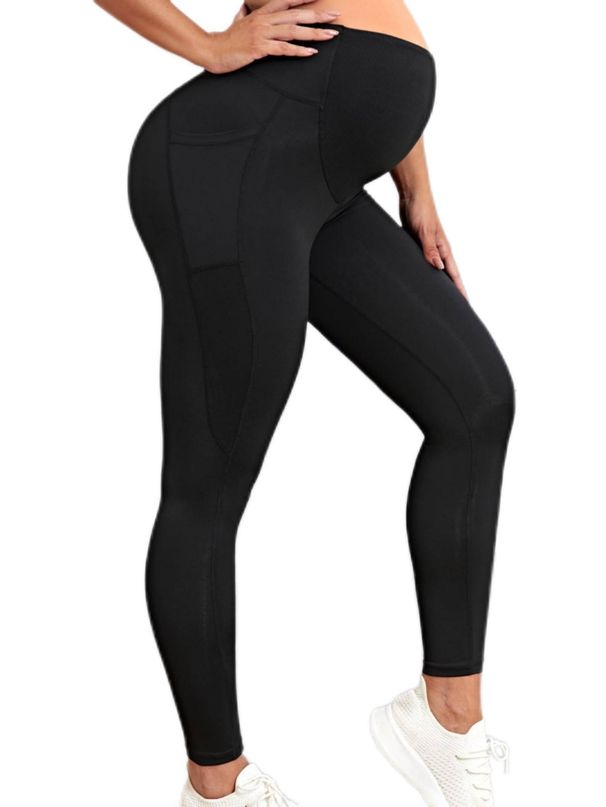 Women's Clothing Pregnant Belly Support Sports Yoga Casual Slimming Versatile Comfortable Tight Shaping Pants_ecoleips.com