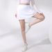 Yoga Mid Waist Sports Anti Walking Light Speed Dry Fitness Running Short Skirt, Two Mesh Yoga Clothes, Tennis Skirt_ecoleips.com