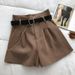 Women's Clothing Slim High Waist A Line Wide Leg Pants Versatile Casual Pants_ecoleips.com