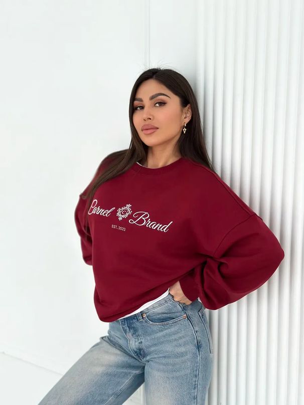 Oversized Casual Pullover Hoodie With Letter Print - Fleece Lined Warm Sweatshirt For Women, Loose Fit, Long Sleeve, Streetwear Fashion_ecoleips.com