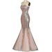 Women's Clothing Tube Top Backless Evening Dress Slim Fishtail Skirt Long Sequined Mesh Multi Color Banquet Bridesmaid Dress_ecoleips.com