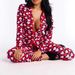 Women's Casual Two Piece Set Long Sleeved Printed Top With Front Open Collar And Trousers Spring_ecoleips.com