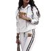 Women's Clothing Women's Style Autumn Winter Casual Vacation Hooded Printed Long Sleeve Two Piece Set With Side Stripe Design_ecoleips.com