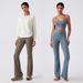 New High Waisted, Figure Flattering, Casual, Sporty, Fitness, No Embarrassing Seams, Butt Lifting, Yoga, Slightly Flared Pants DAW188_ecoleips.com