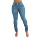 Summer New High-waisted Stretch Jeans For Plus-size Women, Buttoned, Tummy-control Pencil Pants, Slim-fit,_ecoleips.com