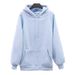 Solid Color Blank Version Hooded Sweater Women's Autumn And Winter New Loose Fleece Thickened Long-sleeved Top_ecoleips.com