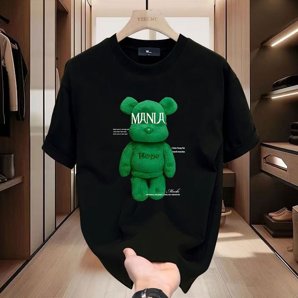Women's Clothing Handsome Heavy Short Sleeved Cotton T Shirt Ins Trendy Street Loose Round Neck Top_ecoleips.com