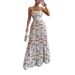 Elegant Floral Print Sundress For Women High-End Long Dress European American Style Summer Cross-Border Trade_ecoleips.com