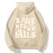 Women's Fleece-lined Hooded Sweatshirt, Autumn/winter 2024 New Korean Style, Loose Fit For Petite Figures, Letter Print,_ecoleips.com