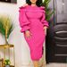 Women's Clothing Autumn One Line Collar Off Shoulder Long Sleeved Temperament Slim Large Size Foreign Trade Dress_ecoleips.com