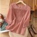 Cotton And Linen Embroidered Short Sleeved Top For Women, Mid Length Sleeves, 2025 Summer Plus Size Loose Fit, Tummy Covering, Slimming, Retro Casual T Shirt For Women._ecoleips.com