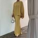 Women's Elegant Pearl-Embellished Dress Set - European & American Style Floor-Length Evening Gown_ecoleips.com