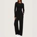 2025 European American Cross-border Spring And Autumn Asymmetrical Design Casual Suit For Women, Long-sleeved Wide-leg_ecoleips.com