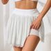Women's High-Waisted Athletic Skort With Mesh Lining – Yoga Tennis Running Shorts Anti-Slip Style (White/Black/Pink/Lavender, S-Xl)_ecoleips.com