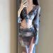 Aria Basics Women's Bikini Swimsuit 2024 New Style Four-Piece Set With Long Skirt, Sexy, Slim-Fit, European American Style, Suitable_ecoleips.com