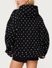 Women's Polka Dot Print Hooded Sweatshirt | Loose Casual Pullover_ecoleips.com