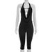 Women's Slim Fit Drop Neck Pant Set Spring Sexy Hot Girl Tie Set_ecoleips.com