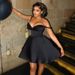 Women's Clothing Elegant Sequined Splicing Tube Top Suspender Evening Short Dress_ecoleips.com