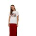 Casual Elegant Simple Fun Design Sense Niche Unique Print Oversize Loose Versatile Pure Cotton Short Sleeve Trendy_ecoleips.com