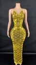 Women's Clothing Sexy Black And Gold Sling Lacquer Bread Hip Dress Birthday Party Light Luxury Dress_ecoleips.com