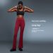 New Spring/Summer High Elasticity Nude Feel Versatile Fashion Sports Casual Pants For Women, Slim Fit, Flattering Hip, Slightly Flared Yoga Pants_ecoleips.com