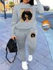 Women's Autumn And Winter Hip-hop Casual Street Personality Pattern Printed Round Neck Sweatshirt+sports Pants Set-590_ecoleips.com