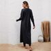 Women's Clothing Full Coverage Diving Surfing Conservative Swimsuit Three Piece Black Sunscreen Long Sleeved Split Swimsuit_ecoleips.com