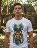 Women's T-Shirts Tshirt Muscle Freaks Aztec Jaguar Mexican Warrior Style_ecoleips.com