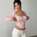 Women's French Style Floral Pullover Shirt Long Sleeved Casual Elegant Fashion Blouse for Autumn Spring Thin Polyester_ecoleips.com