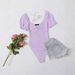 Women's Slim Fit Ruffled Trim Solid Color Bodysuit Fashionable European American Style Niche Design Wholesale_ecoleips.com