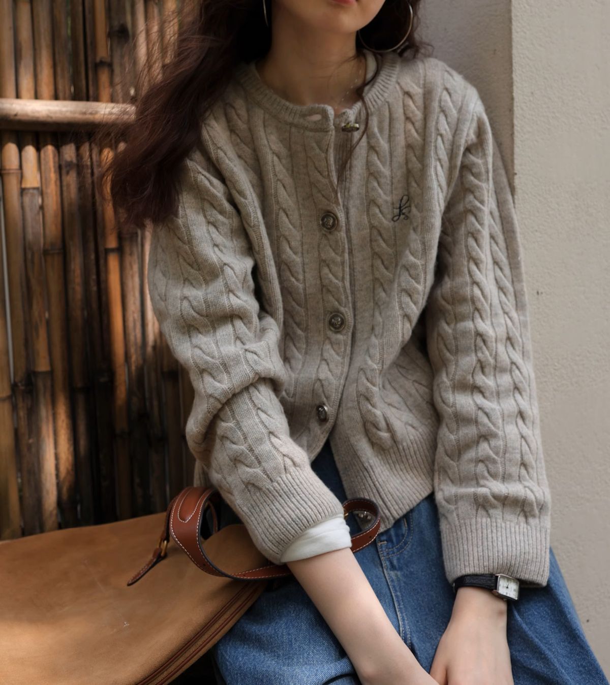 Women's Chunky Knit Cardigan With Cable Stitch - Oversized Cropped Sweater In Soft Colors (Pink, Yellow, Beige, Mint) - Casual Boho Style_ecoleips.com