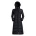 Extra Long & Thick Winter Down Coat For Women, Knee-Length Hooded Warm Jacket With Memory Cotton Filling_ecoleips.com