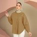 Women's Oversized Casual Shirt With Contrast Pocket Detail - Relaxed Fit Plain Top For Everyday Wear_ecoleips.com