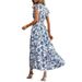 2025 Spring Summer Autumn New Casual European And American Style Printed Butterfly Sleeve Ruffled Dress_ecoleips.com