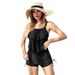 Verve New High-Waisted Sexy Ruffle Swimsuit For Women With Boyshorts Tankini Bikini High Elasticity_ecoleips.com