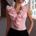 Summer Collection Ruffled Irregular Versatile Shirt Vest Women's Clothing Tops Cross Border European American Amazon AliExpress Popular_ecoleips.com