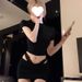Red Slim Fit Off-Shoulder T-Shirt Top Sexy Hot Girl Outfit Women Summer Bodycon Short Skirt Nightclub Two-Piece Set_ecoleips.com