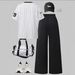 Digital Print Lounge Set For Women, Comfortable Loose-Fit Two Piece Short Sleeve Outfit For Spring_ecoleips.com
