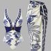 Women's Retro One Piece Swimsuit European American Style New 2026 Hot Selling Item KПльHИK Set Foreign Trade Swimwear_ecoleips.com