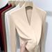 Women’s Clothing threaded German velvet v neck long sleeved T shirt new style plus velvet thickened slim fit fashionable warm bottoming shirt top_ecoleips.com