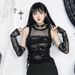 Subculture Women's Sexy Sheer Ripped Fabric Vest Trendy Dark Style Hot Girl Top CF23701_ecoleips.com