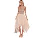 Women's Clothing Sexy chiffon stitching sequin dress _ecoleips.com