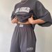 Spring New Women's Casual Commuting Printed Short Sleeved Sweatshirt And Trousers Two Piece Suit_ecoleips.com
