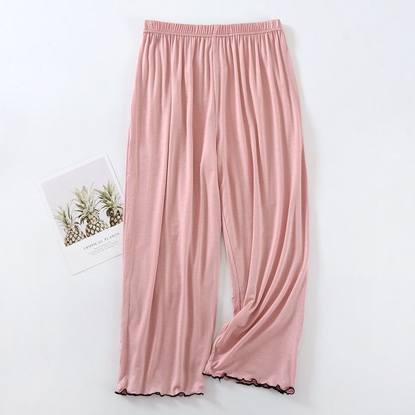 Modal Comfortable Sleep Pants For Womans Spring Summer Pajamas Capri Pant Loose Nightwear 3/4 Length Home Trousers Women_ecoleips.com