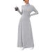 European American Autumn And Winter Women's Slim Fit High Neck Fashion Solid Color Ribbed Brushed Long_ecoleips.com